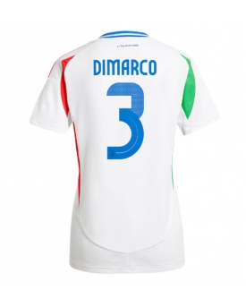 Italia Federico Dimarco #3 Maglia Gara Trasferta Repliche Europei 2024 Donna